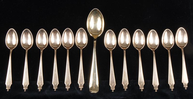 SET OF TWELVE HOWARD & CO. GOLD