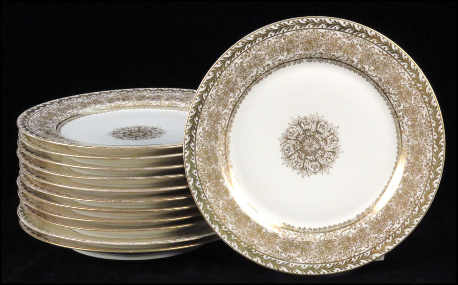 SET OF TWELVE J. POUYAT LIMOGES