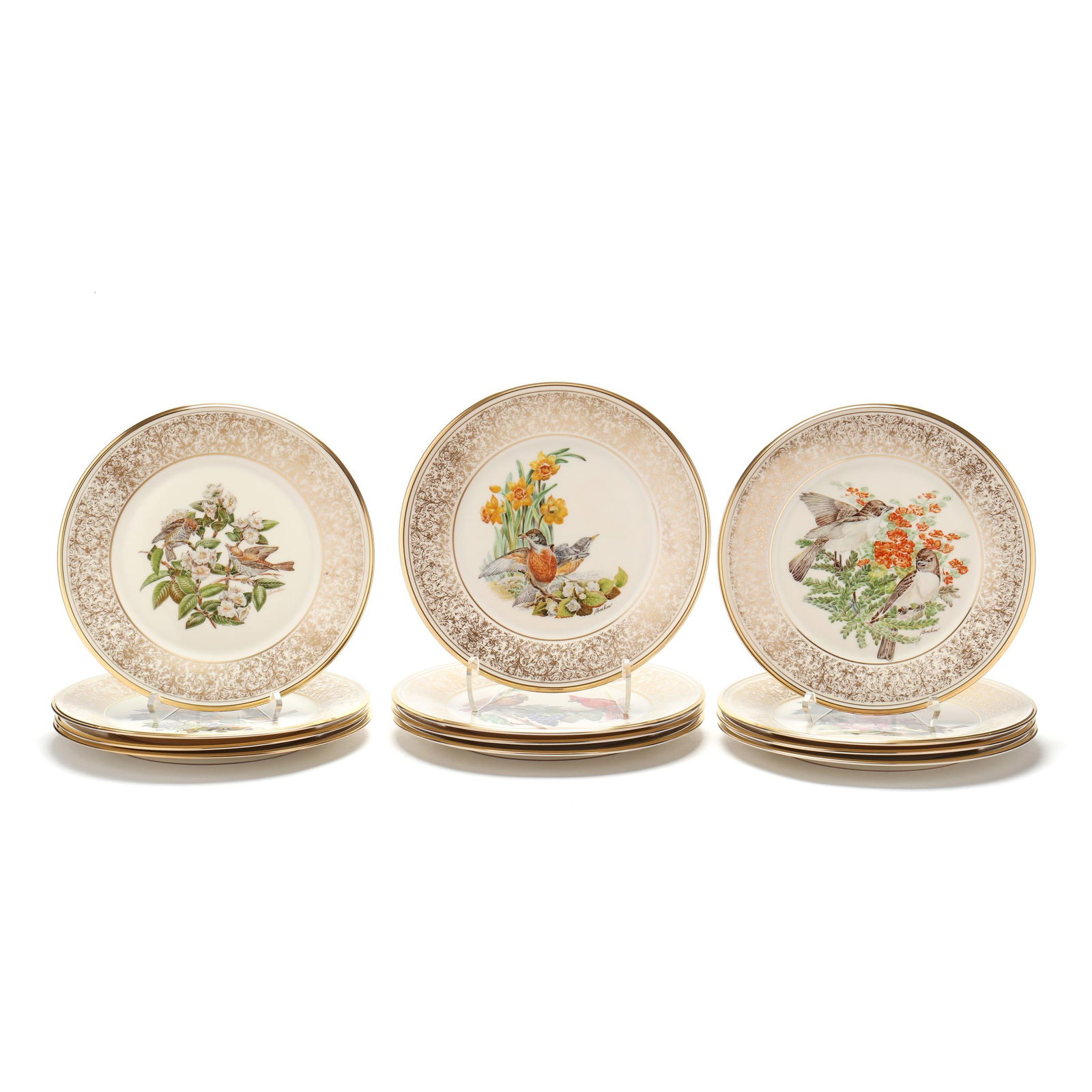 SET OF TWELVE LENOX PORCELAIN 