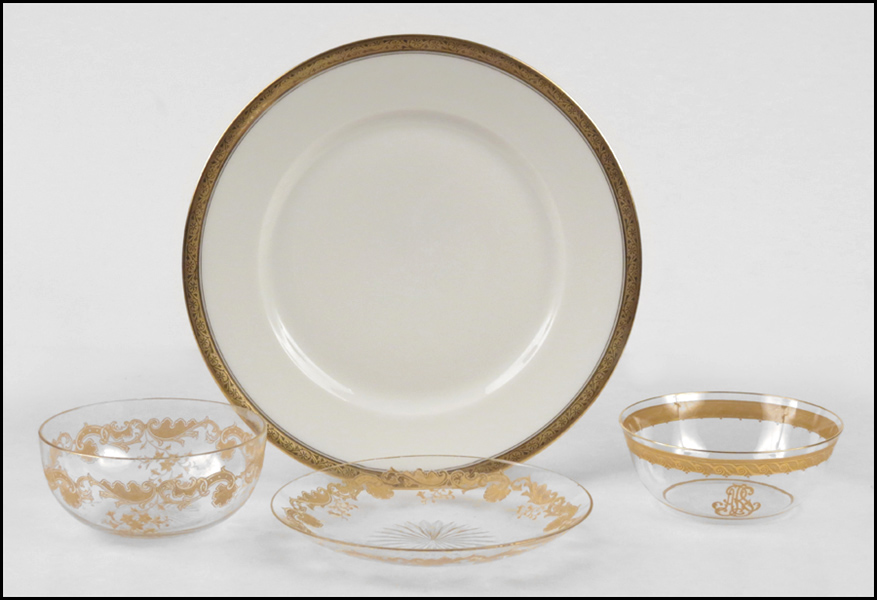 SET OF TWELVE LIMOGES GILT