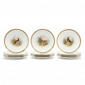 SET OF TWELVE LIMOGES ORNITHOL