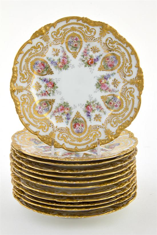 Set of twelve Limoges porcelain