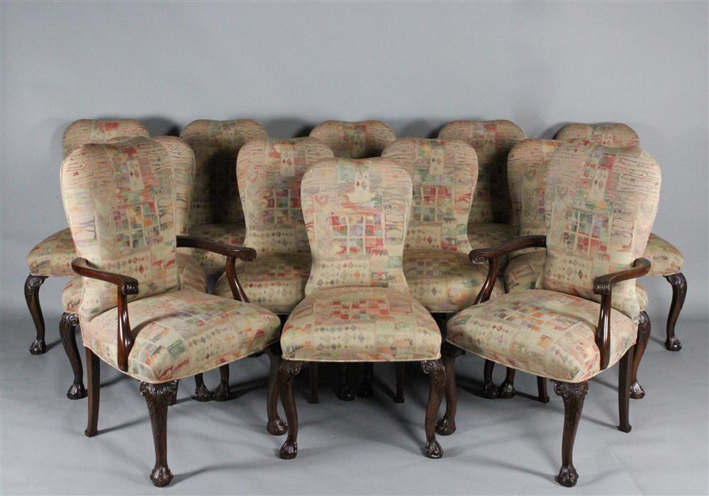 SET OF TWELVE MAHOGANY