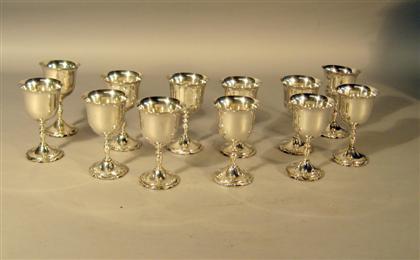 Set of twelve Mexican silver
