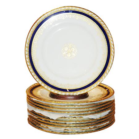Set of Twelve Mintons Gilt