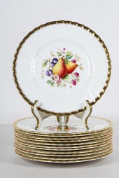 SET OF TWELVE MINTONS GOLD RIM