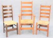SET OF TWELVE MISSION OAK DINI