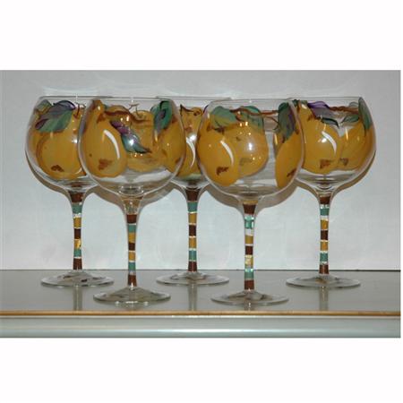Set of Twelve Painted Stem