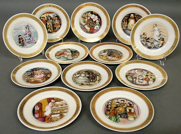 Set of twelve Royal Copenhagen "The