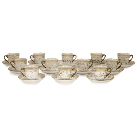 Set of Twelve Royal Copenhagen