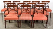 SET OF TWELVE SHERATON MAHOGAN