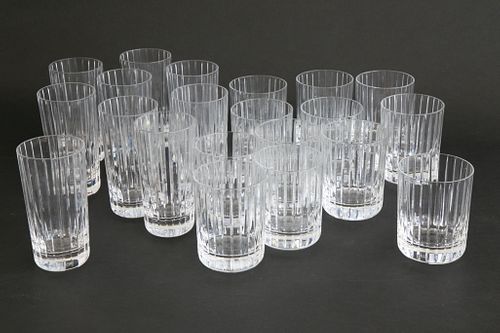 SET OF TWELVE SIGNED BACCARAT