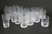 SET OF TWELVE SIGNED BACCARAT