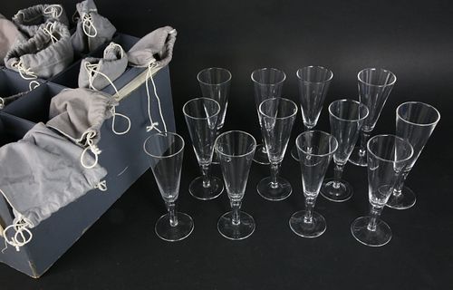 SET OF TWELVE SIGNED STEUBEN