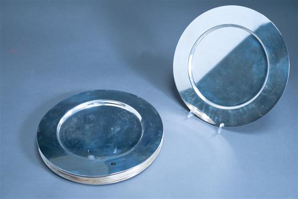 SET OF TWELVE SILVER PLATED SERVICE