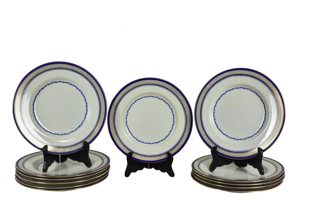 SET OF TWELVE SPODE PORCELAIN