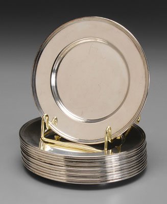 Set of Twelve Sterling Plates