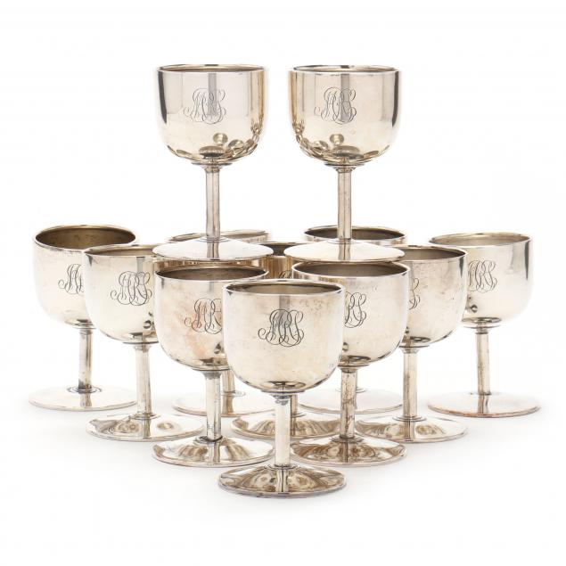SET OF TWELVE STERLING SILVER