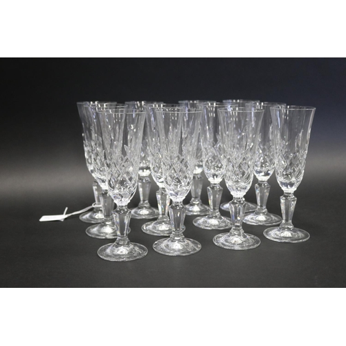 Set of twelve stuart cut crystal