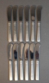SET OF TWELVE TOWLE 'CRAFTSMAN