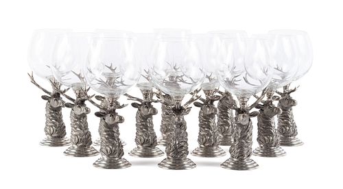 SET OF TWELVE VAGABOND HOUSE ELK