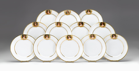 Set of twelve 'Vienna' 'jeweled'