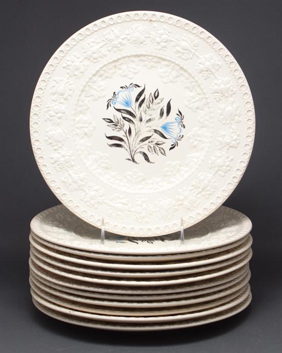 Set of twelve Wedgwood ''Embossed