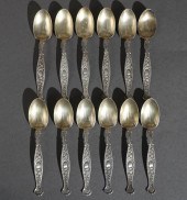 SET OF TWELVE WHITING MFG. CO.