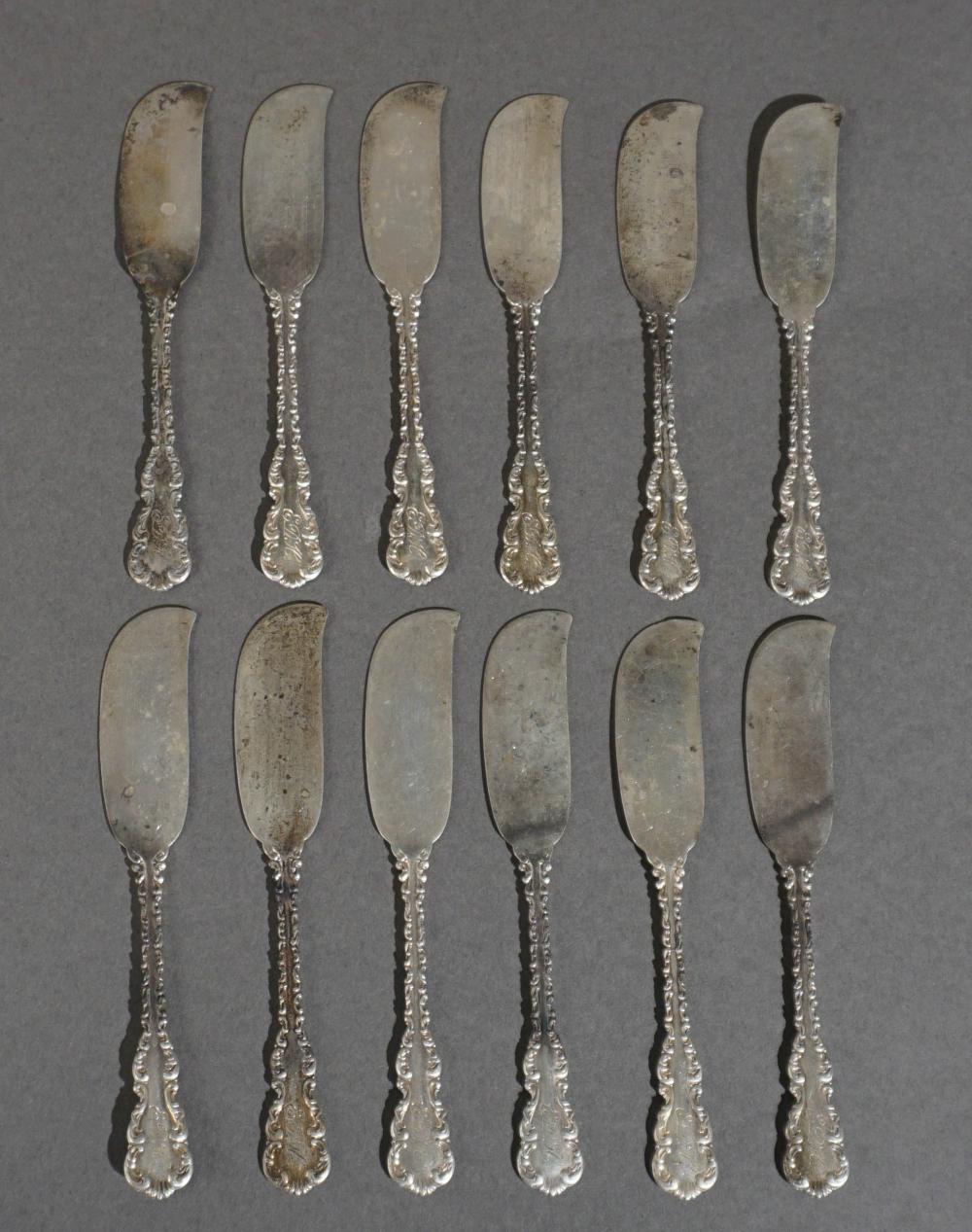 SET OF TWELVE WHITNEY SILVER CO.