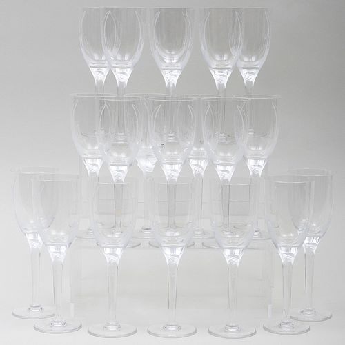 SET OF TWENTY LALIQUE GLASS