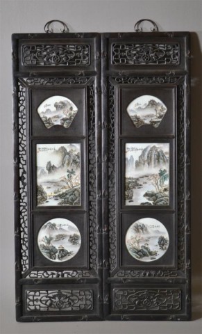 Set Of Two Chinese Carved