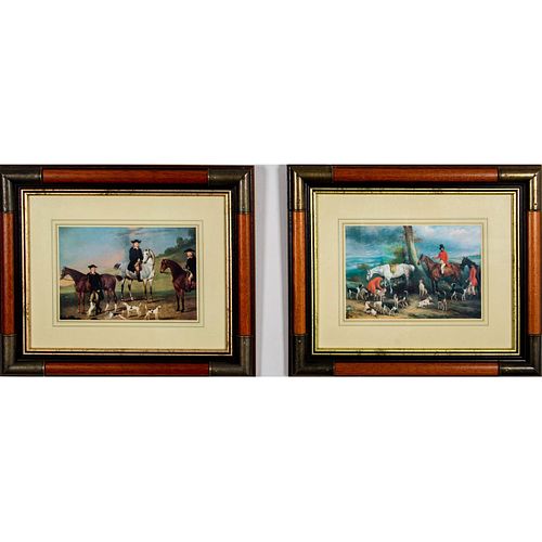 SET OF TWO EQUESTRIAN FRAMED