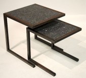 SET OF TWO GRANITE AND STEEL N