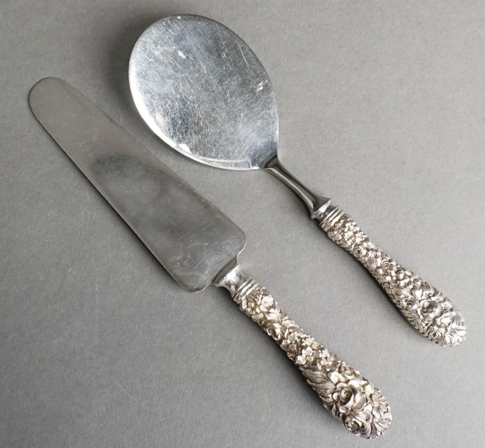 SET OF TWO STIEFF REPOUSSE STERLING