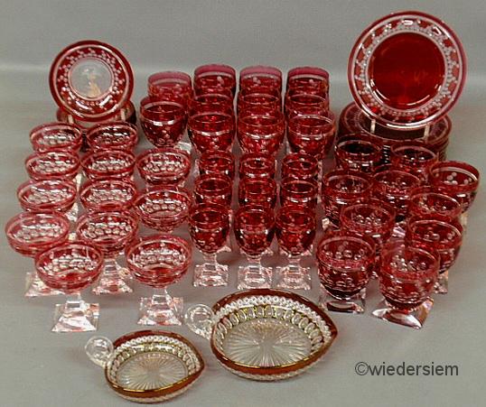 Set of Val St. Lambert cranberry