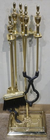SET OF VICTORIAN STYLE BRASS F