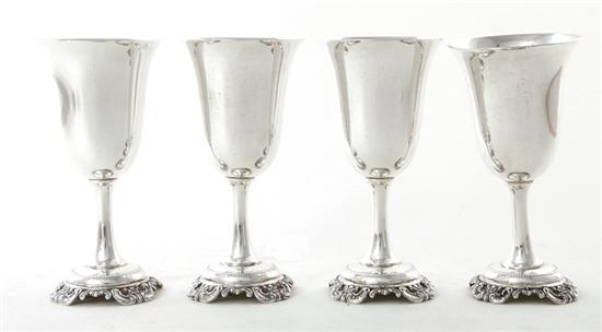 Set of Wallace sterling goblets