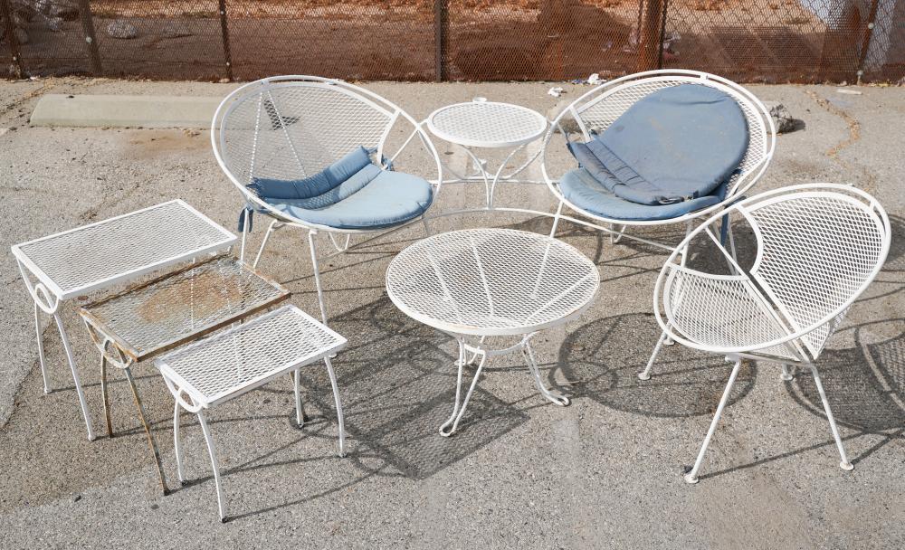 SET OF WHITE-PAINTED PATIO