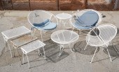 SET OF WHITE-PAINTED PATIO FUR