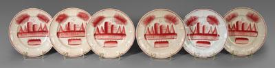 Set of "Wig Wam" spatterware