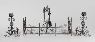 Set of Wrought Iron Fire Tools