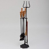 SET OF WROUGHT IRON FIRE TOOLS