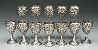 Set Schofield sterling goblets: