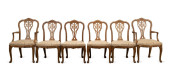 SET SIX CHIPPENDALE STYLE MAHO