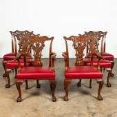 SET, SIX ENGLISH GEORGIAN MAHO