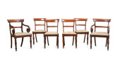 SET SIX ENGLISH REGENCY MAHOGA