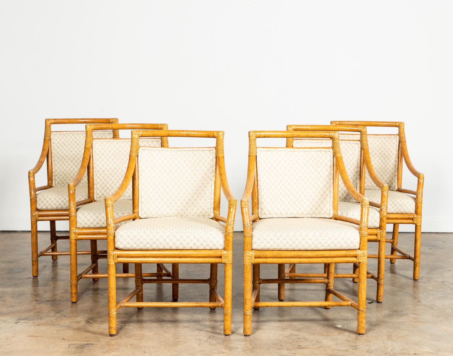 SET, SIX MCGUIRE RATTAN TARGET BACK