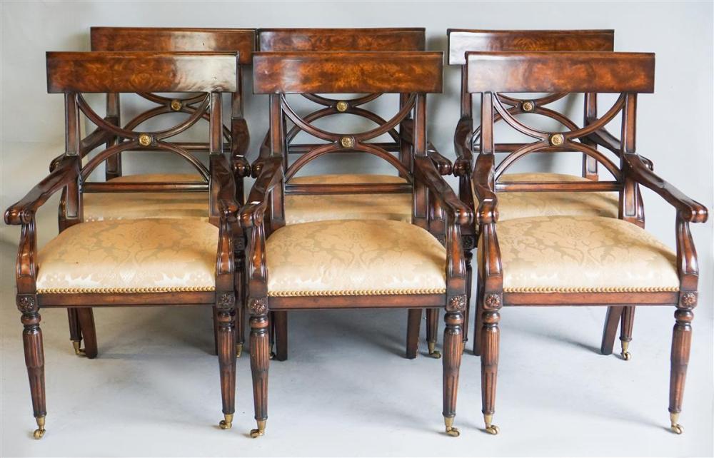 SET SIX OF REGENCY STYLE MAHOGANY