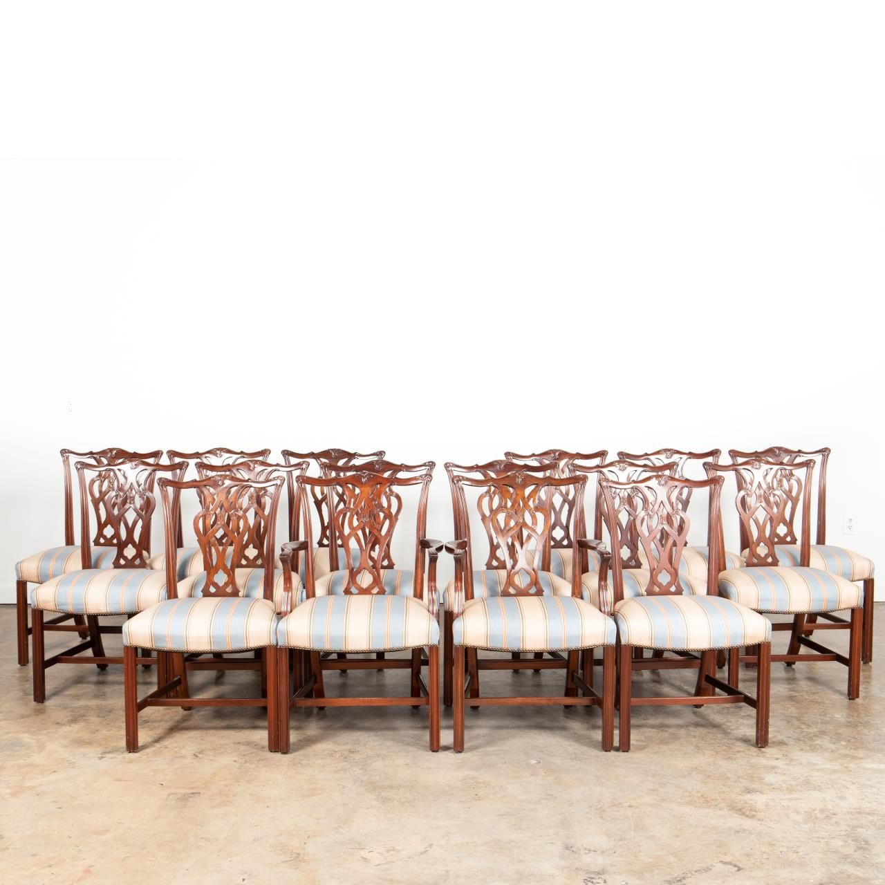 SET, SIXTEEN CHIPPENDALE STYLE