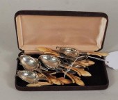 SET TEN ANTIQUE STERLING BRAND